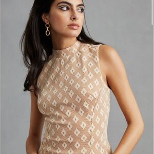 Anthropolgie Structured Mock-Neck Top